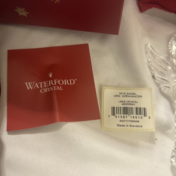 Waterford Led Crystal Angel 2015 Collection W/enhancer 4” Figurine Original Tags - Picture 4 of 15